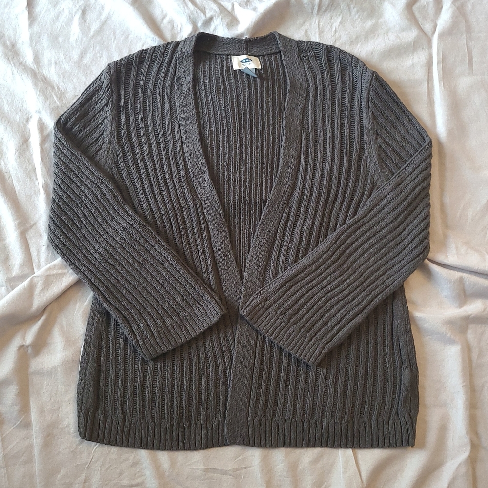 Womens Old Navy Open Front Cardigan, Gray, Size SMALL